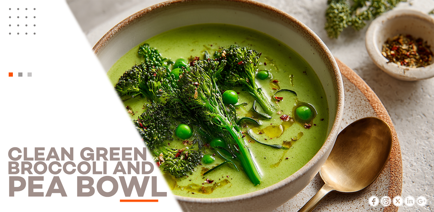 CLEAN GREEN BROCCOLI AND PEA BOWL