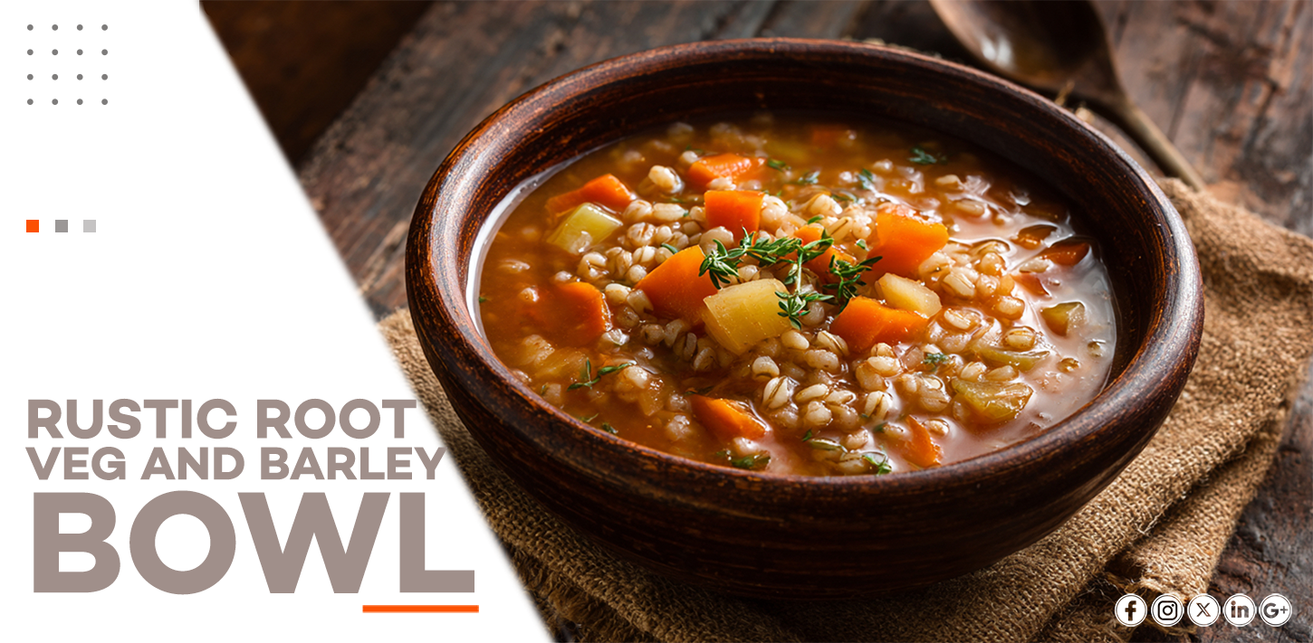 RUSTIC ROOT VEGETABLE AND BARLEY BOWL