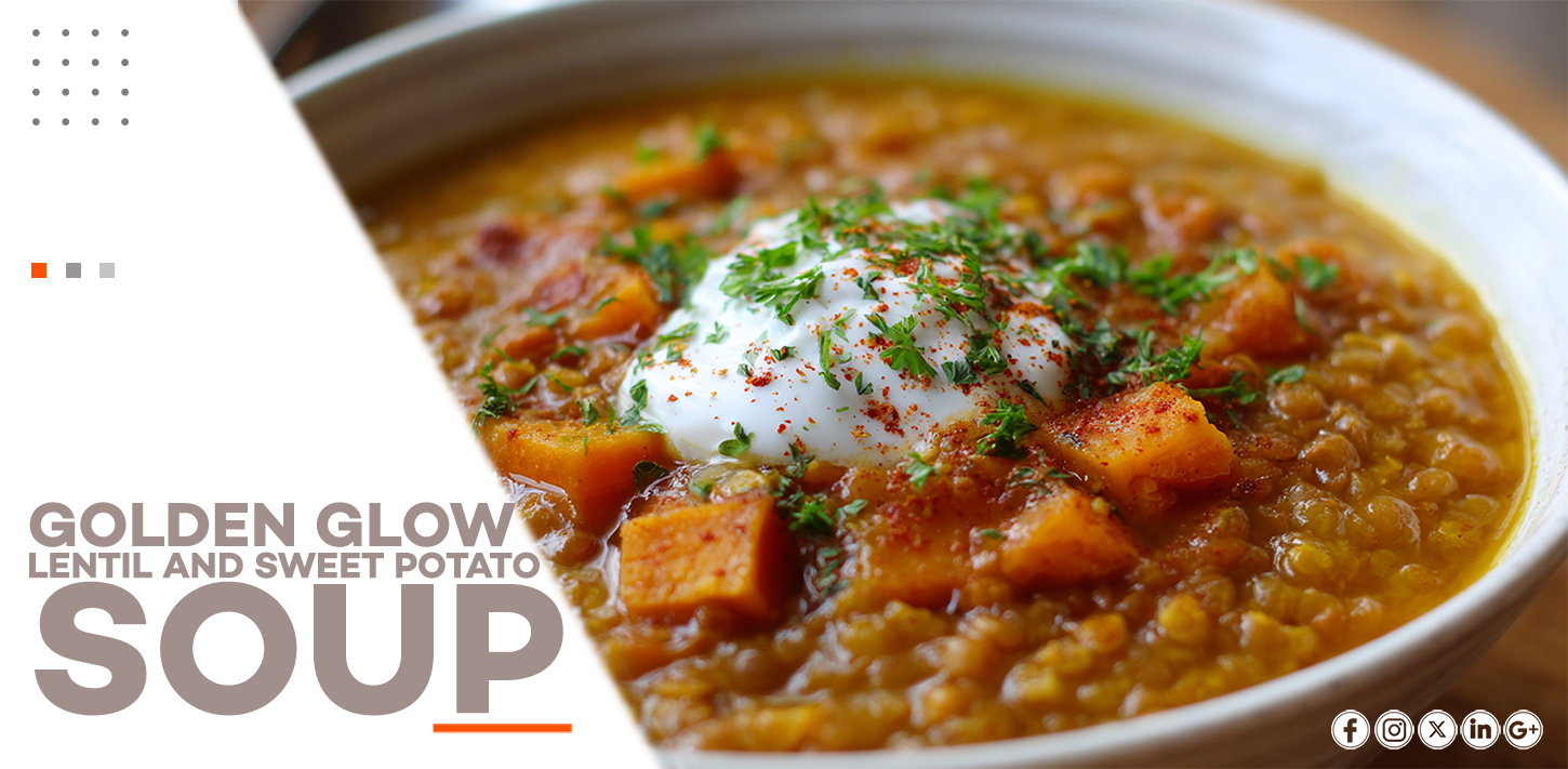 GOLDEN GLOW LENTIL AND SWEET POTATO SOUP